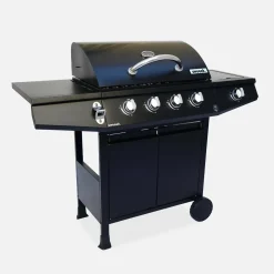 Barbacoa de gas de 5 quemadores con 1 quemador lateral