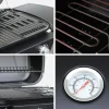 Barbacoa eléctrica de 2 quemadores, acero esmaltado