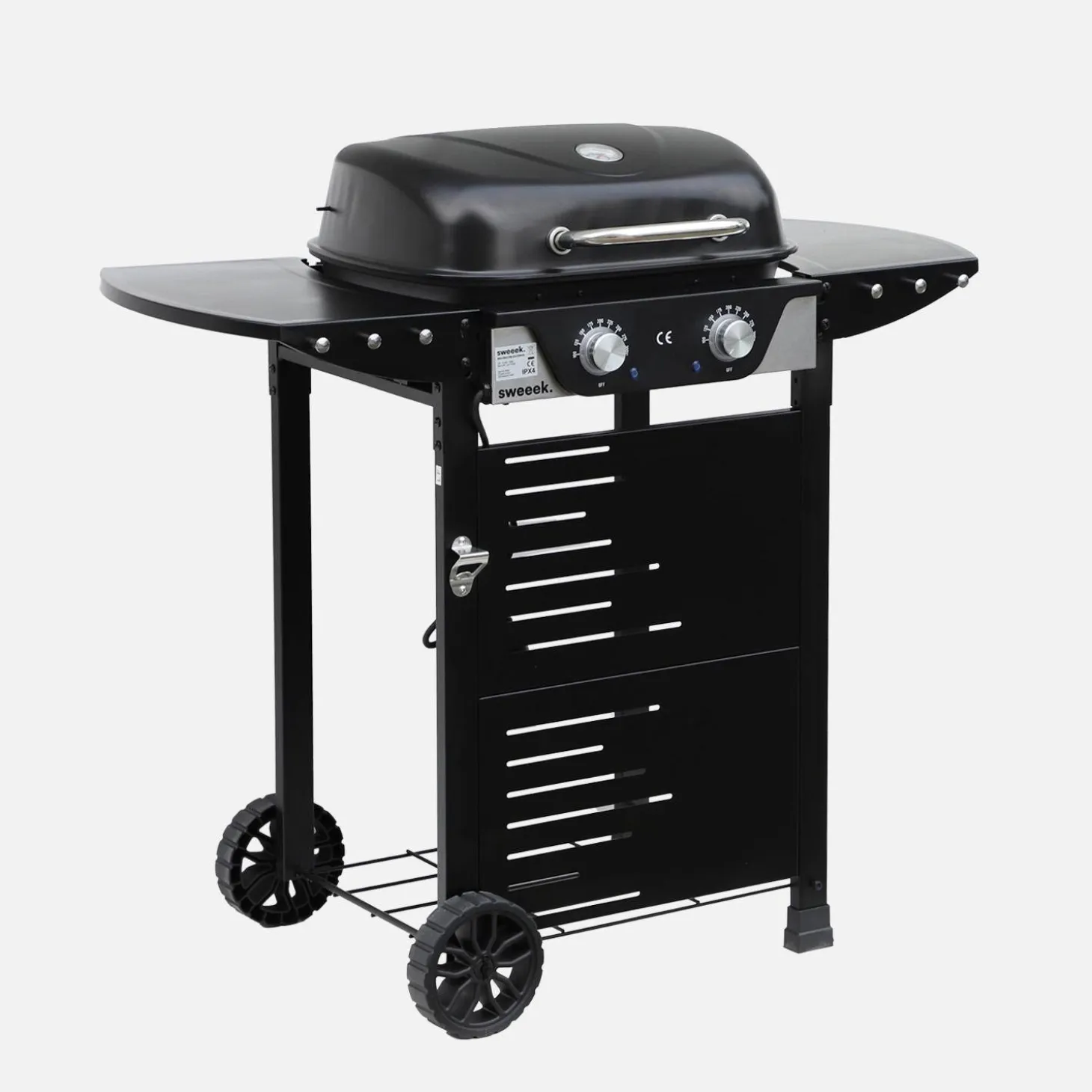 Barbacoa eléctrica de 2 quemadores, acero esmaltado