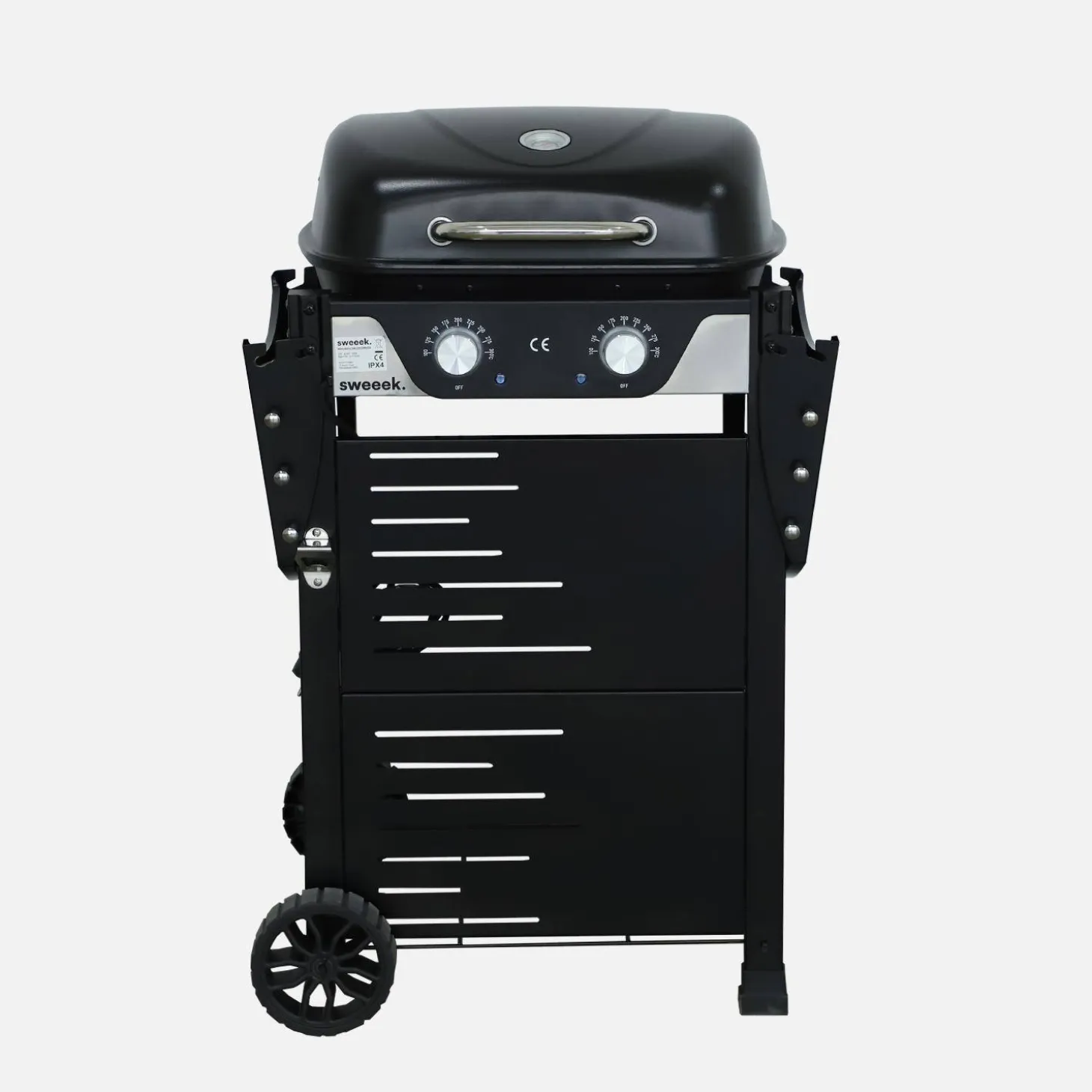 Barbacoa eléctrica de 2 quemadores, acero esmaltado