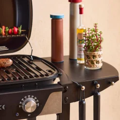 Barbacoa eléctrica de 2 quemadores, acero esmaltado