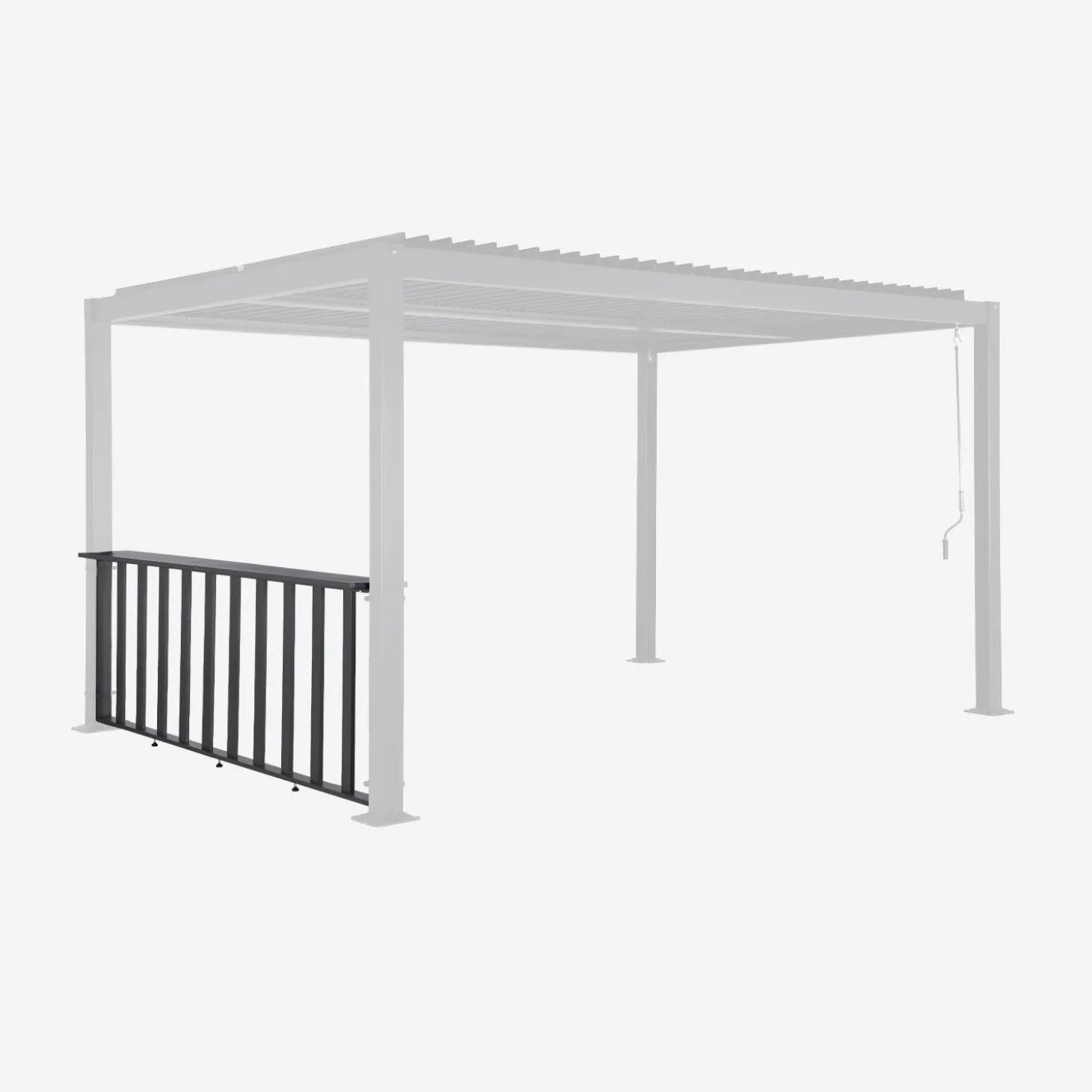 Barra de para pérgola bioclimática de aluminio, 3m
