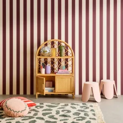 Biblioteca infantil exótica de ratán natural