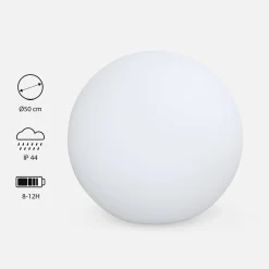 Bola luminosa LED con pilas para interior/exterior