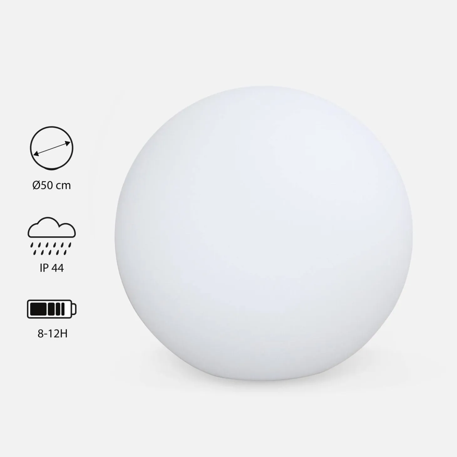 Bola luminosa LED con pilas para interior/exterior