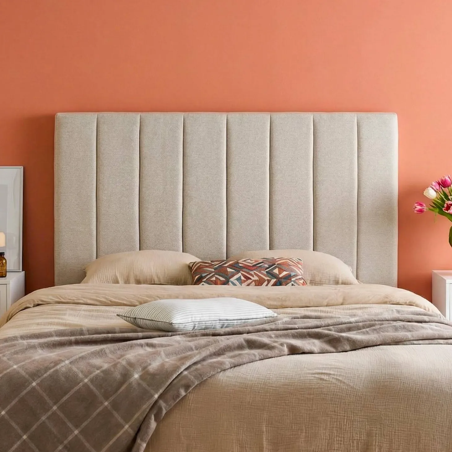 Cabecero de cama revestimiento tela, 150cm