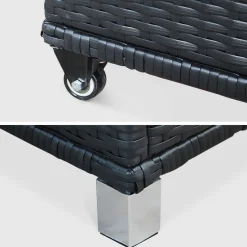 Caja de jardín de resina tejida de 790L