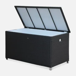 Caja de jardín de resina tejida de 790L