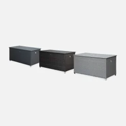 Caja de jardín de resina tejida de 790L