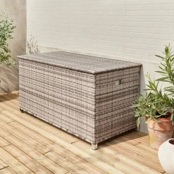 Caja de jardín de resina tejida de 790L