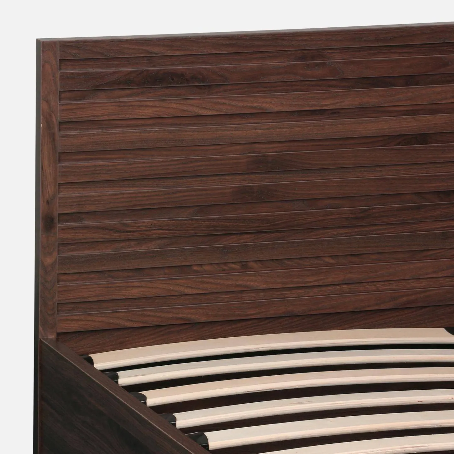 Cama con cajón, somier de láminas y cabecero 140x190cm decoración madera