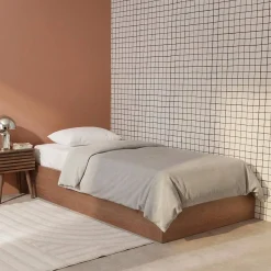 Cama con cajón y somier de láminas 90x190cm, decoración madera