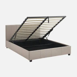Cama con somier abatible y cabecero, 140x190cm