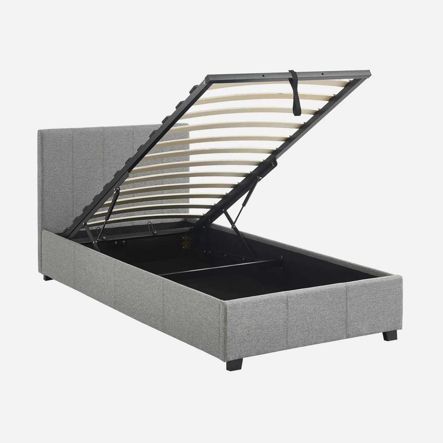Cama con somier abatible y cabecero, 90x190cm
