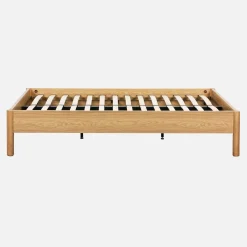 Cama con somier de láminas 140x190cm decoración madera