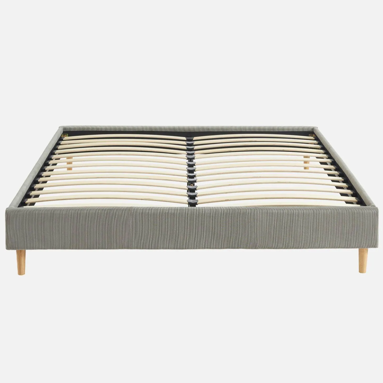 Cama con somier 160x200cm, acabado en pana fina