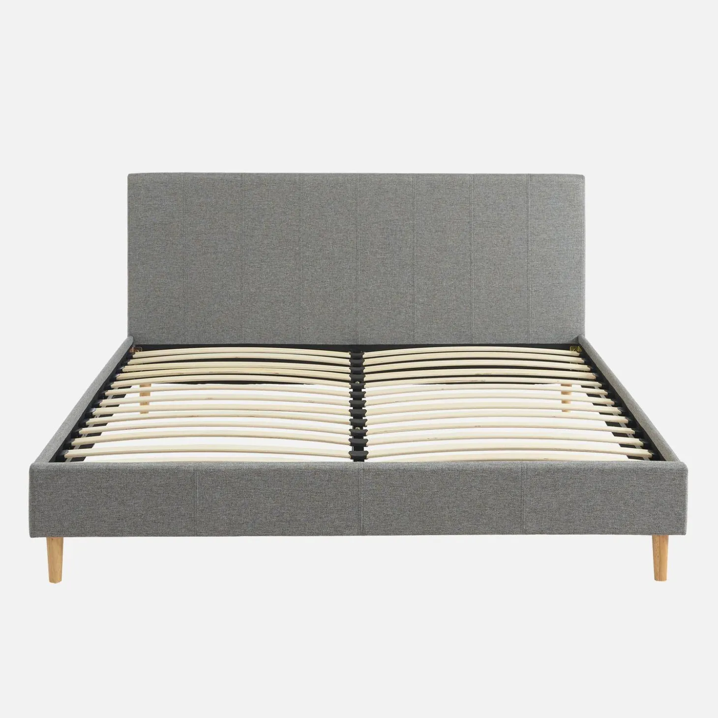 Cama con somier y cabecero 160x200m, acabado en tela