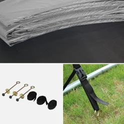 Cama elástica con pack de accesorios, 250cm