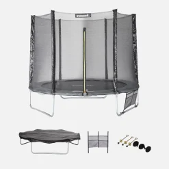 Cama elástica con pack de accesorios, 250cm