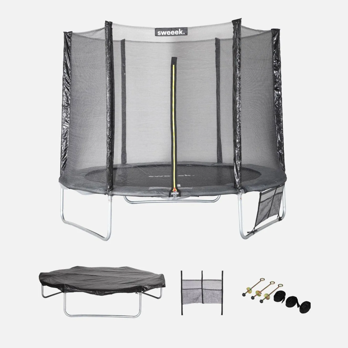 Cama elástica con pack de accesorios, 250cm