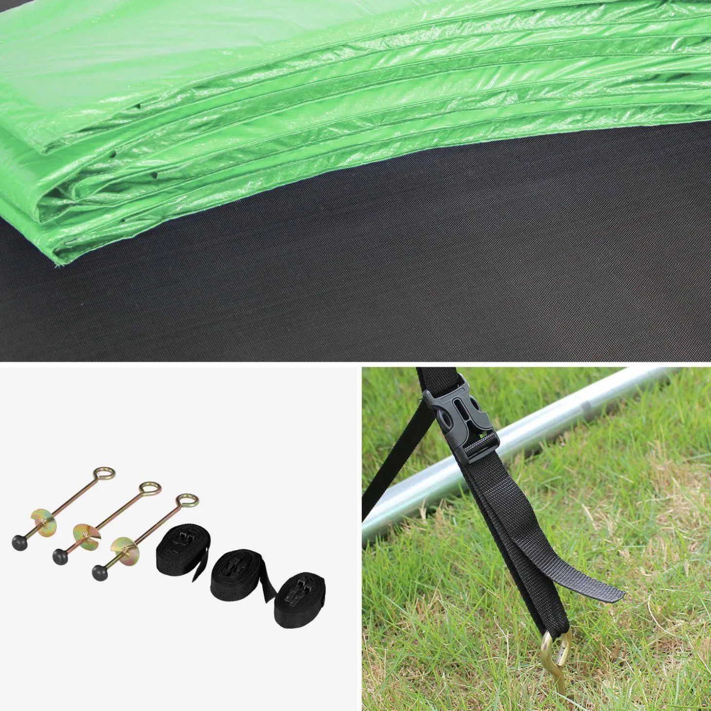 Cama elástica con pack de accesorios, 250cm
