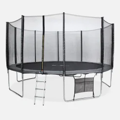 Cama elástica con red exterior y accesorios, 460cm