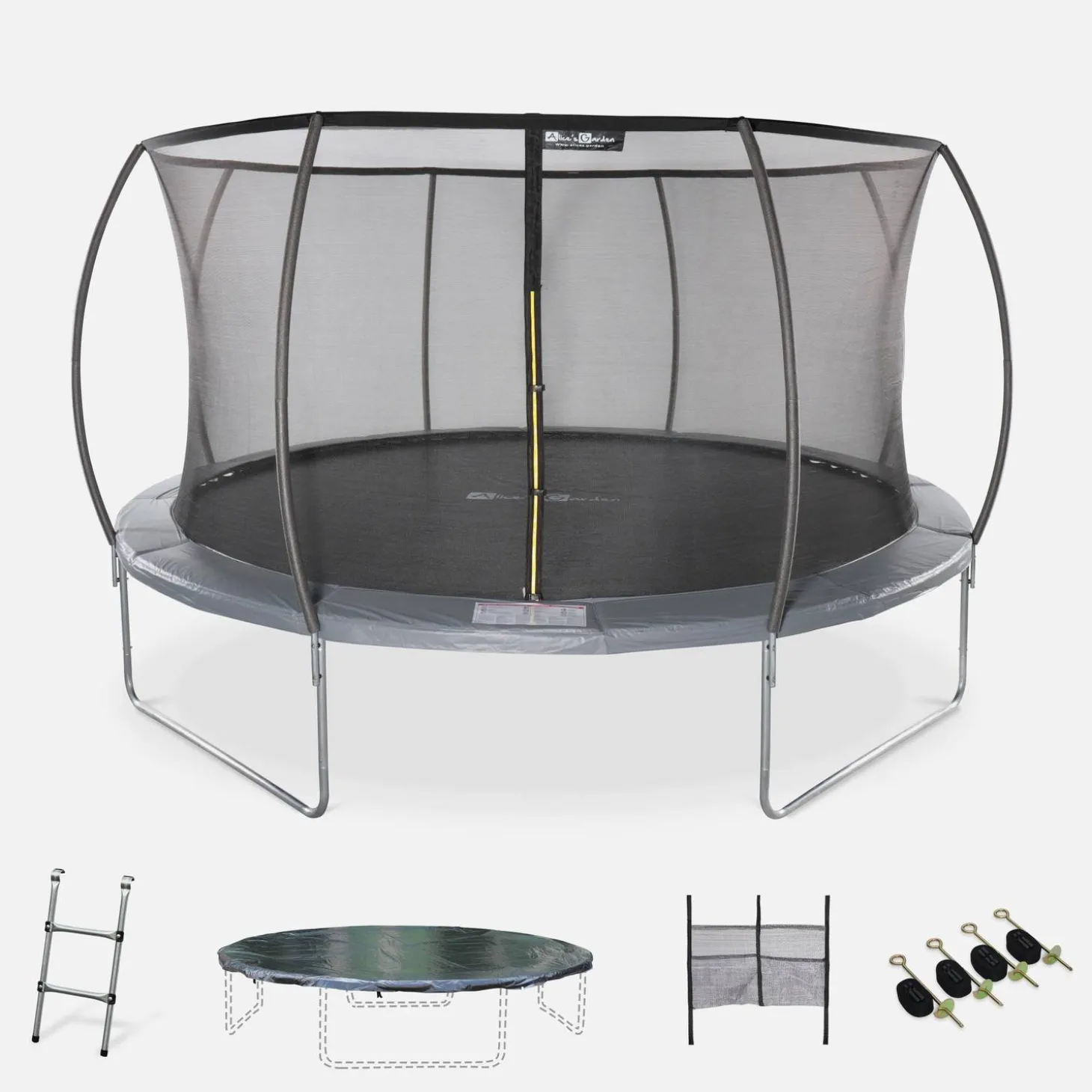 Cama elástica red interior con pack de accesorios, 430cm