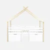 Cama infantil de madera de pino con somier incluido y 2 cajones, 90cm