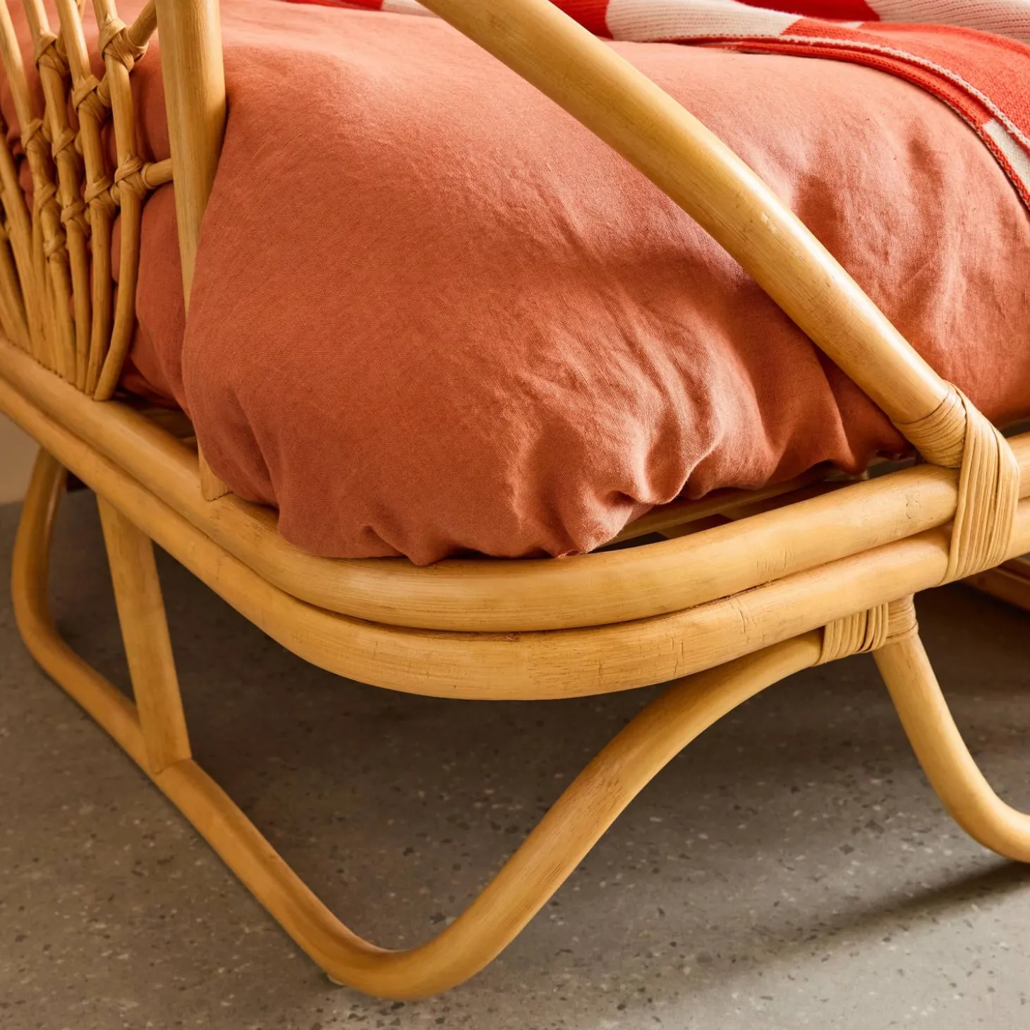 Cama infantil exótica de ratán, 190cm