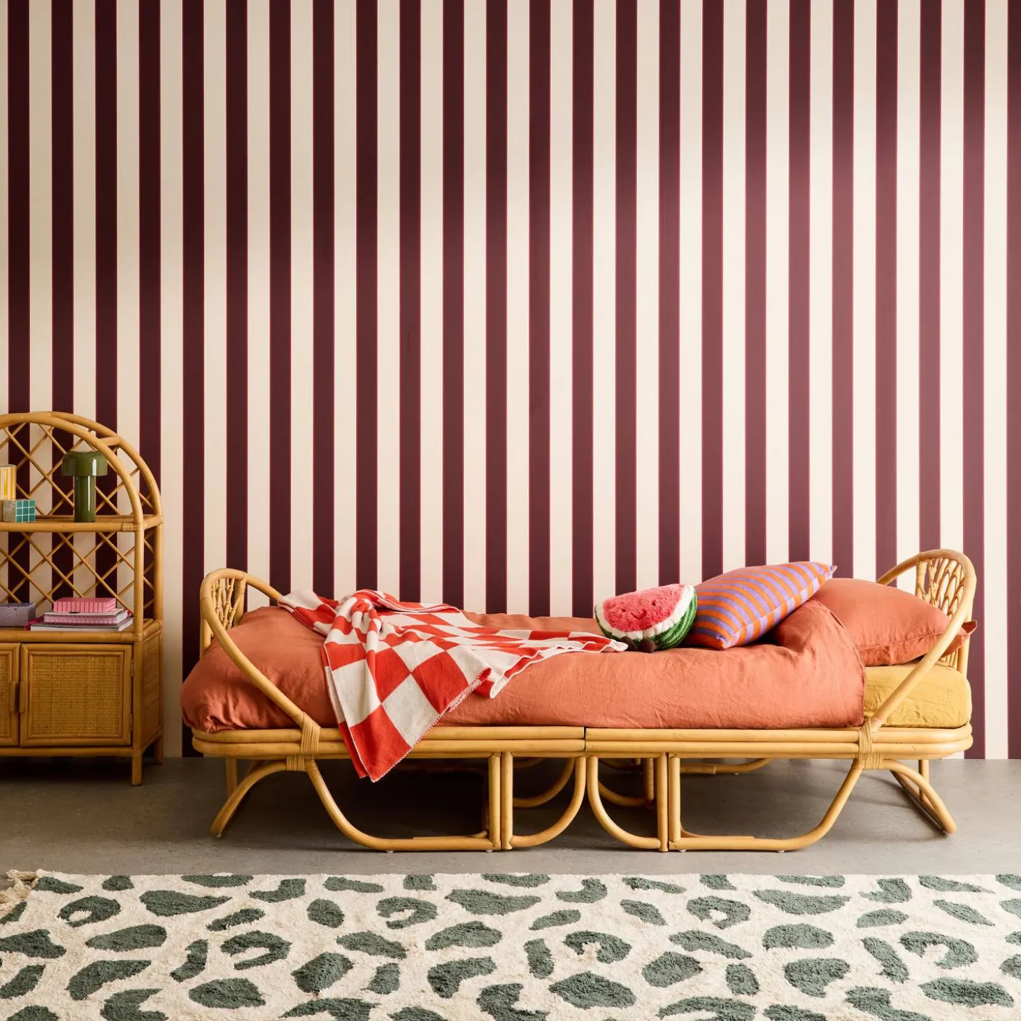 Cama infantil exótica de ratán, 190cm