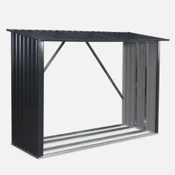 Caseta de jardín de acero galvanizado, 80x215x155cm
