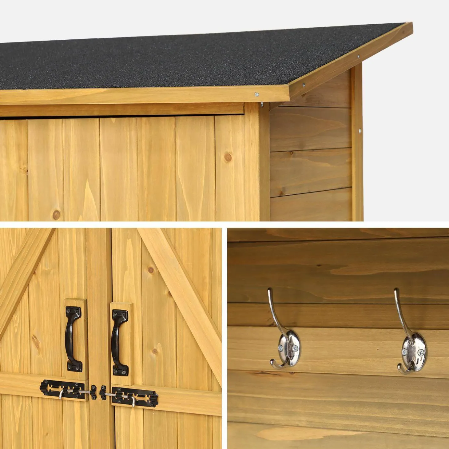 Caseta de jardín de 140cm en madera de abeto