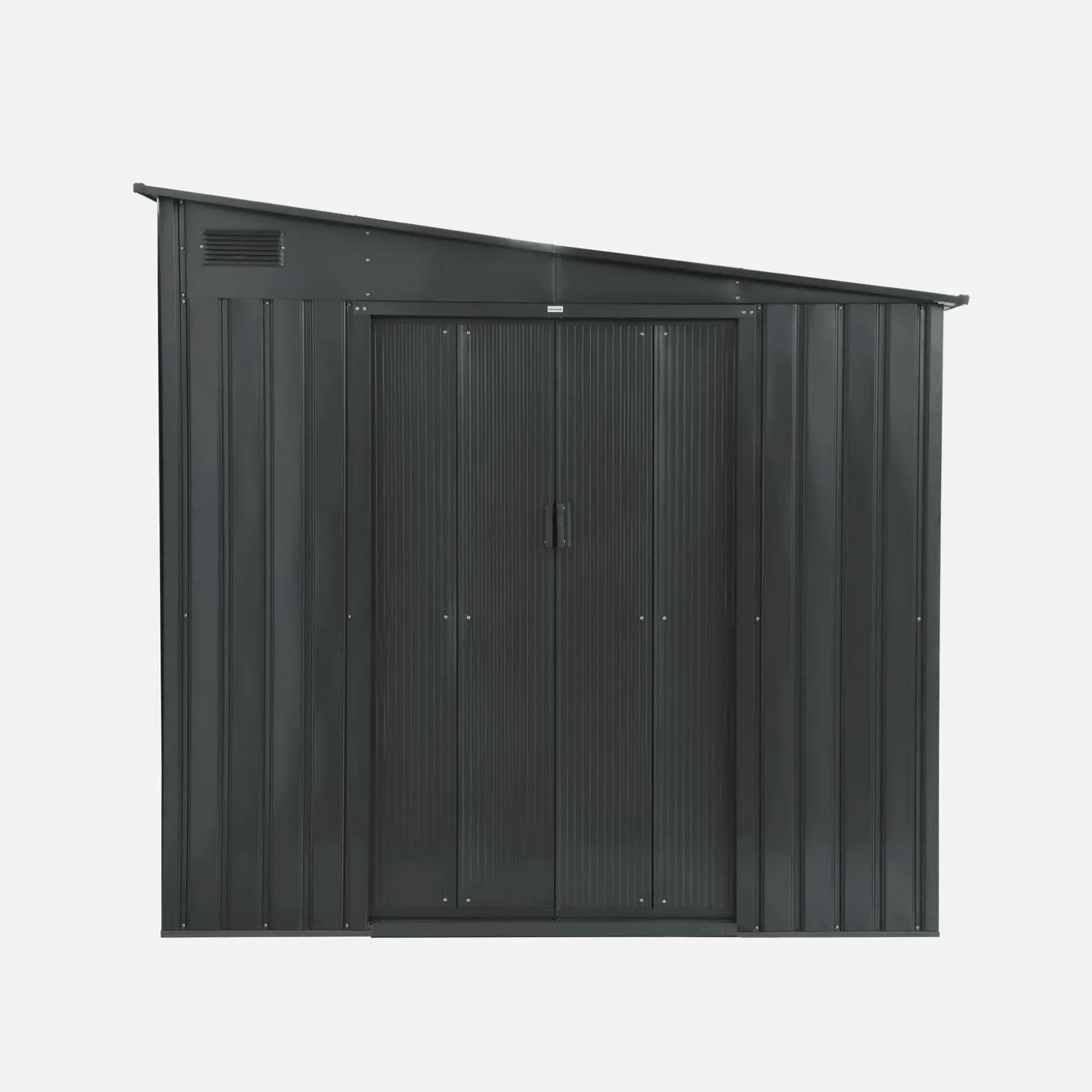 Caseta de jardín de metal con kit de anclaje, 55m²