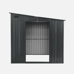 Caseta de jardín de metal con kit de anclaje, 55m²