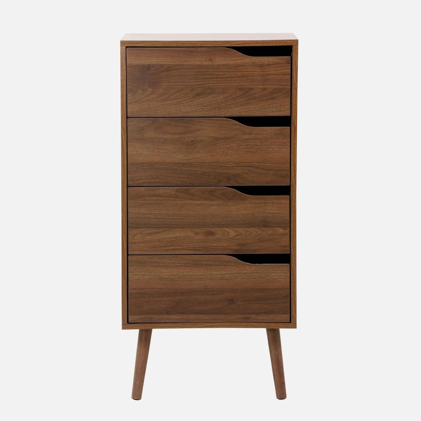 Cómoda con efecto madera, 4 cajones