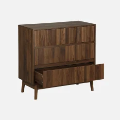 Cómoda con efecto madera, 3 cajones