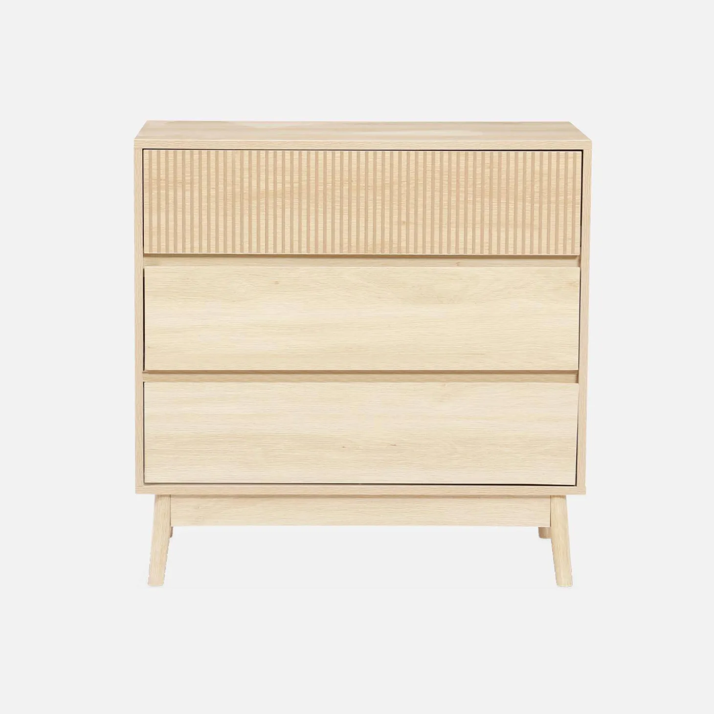 Cómoda con efecto madera, 3 cajones