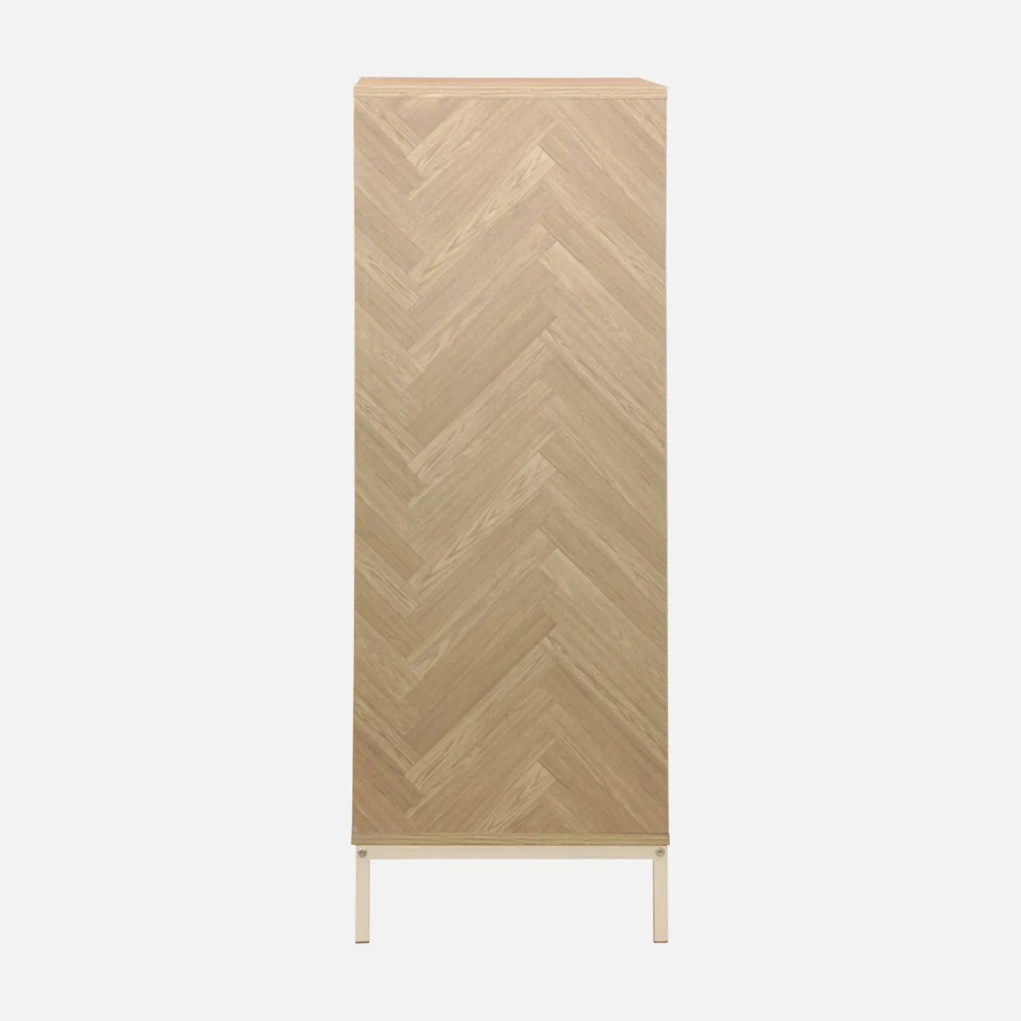 Cómoda con efecto madera y espiga de 2 puertas, 80cm