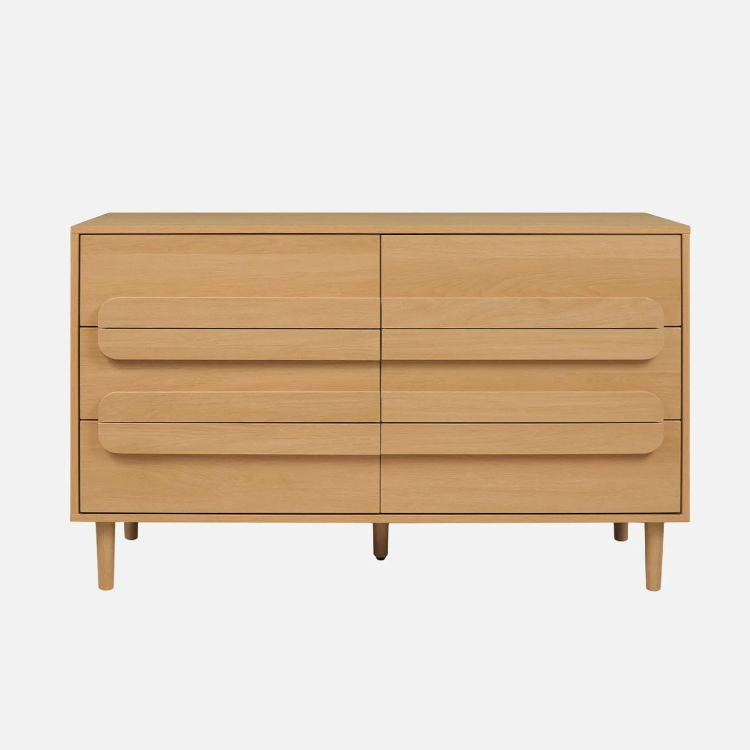 Cómoda vintage con efecto madera y 6 cajones