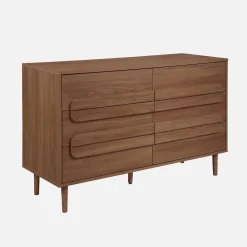 Cómoda vintage con efecto madera y 6 cajones