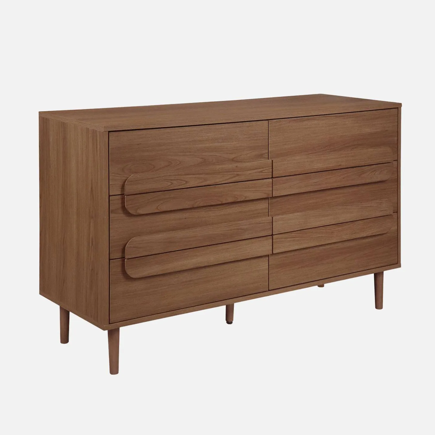 Cómoda vintage con efecto madera y 6 cajones