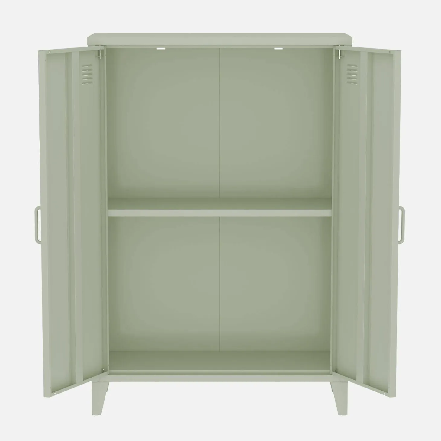 Cómoda/armario industrial de metal con 2 puertas