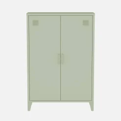 Cómoda/armario industrial de metal con 2 puertas