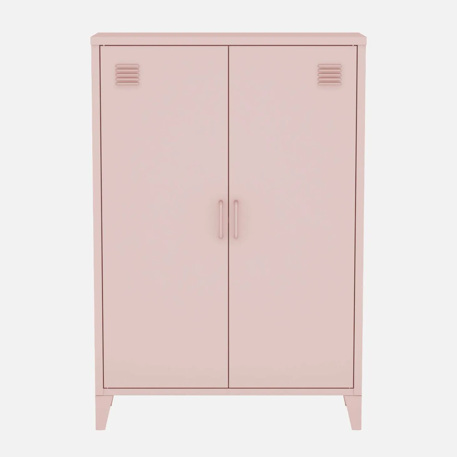 Cómoda/armario industrial de metal con 2 puertas