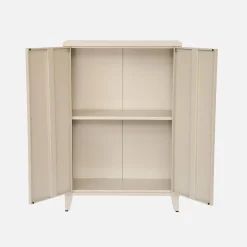 Cómoda/armario industrial de metal con 2 puertas