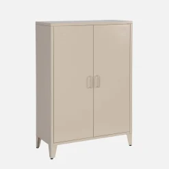 Cómoda/armario industrial de metal con 2 puertas