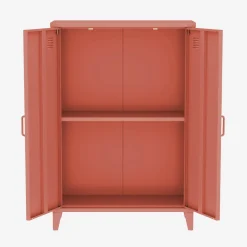 Cómoda/armario industrial de metal con 2 puertas