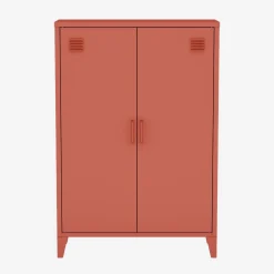 Cómoda/armario industrial de metal con 2 puertas