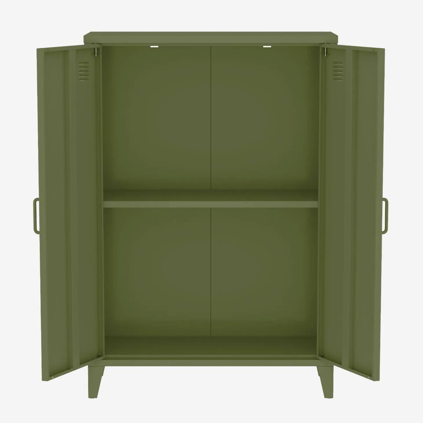 Cómoda/armario industrial de metal con 2 puertas