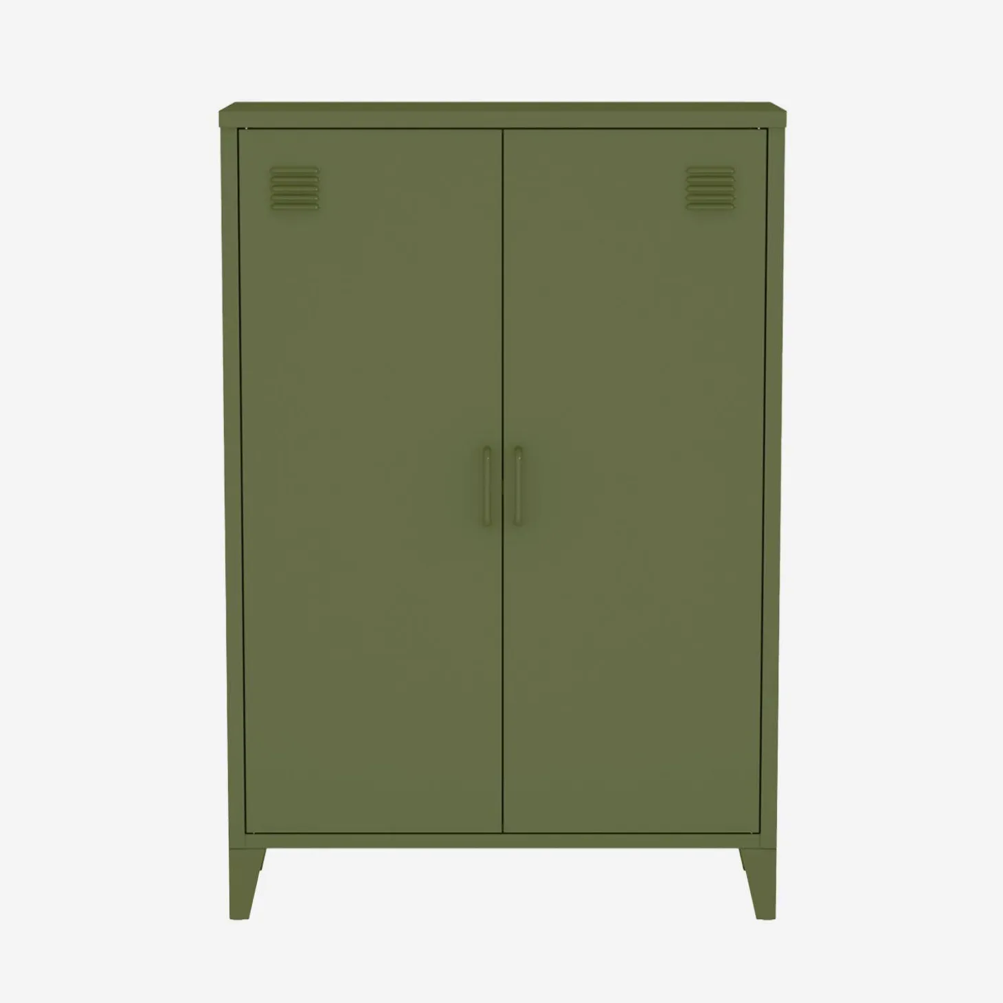 Cómoda/armario industrial de metal con 2 puertas